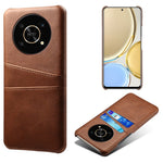 For Honor X30/Magic4 Lite 5G/X9 4G/5G Phone Case with Two Card Slots Wear-resistant PU Leather Coated Hard PC Protector Cover