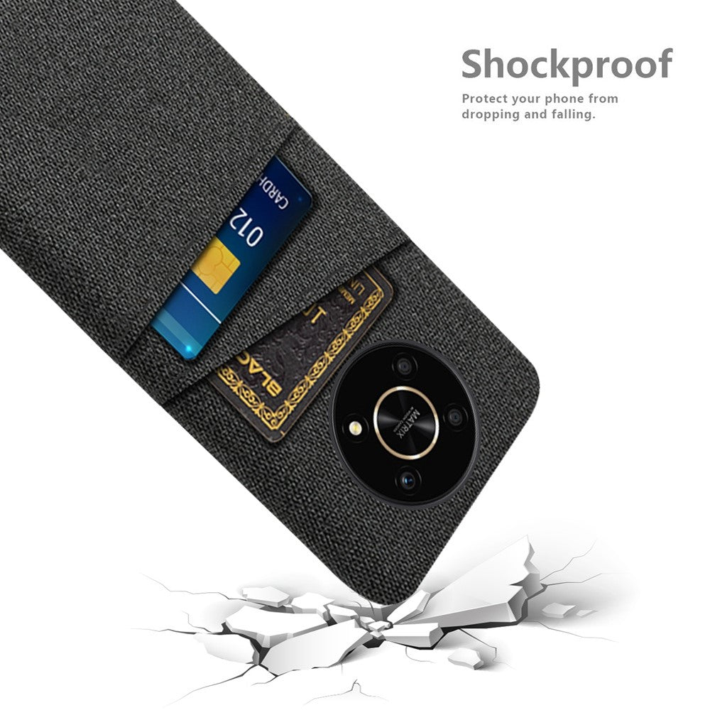 Til Honor Magic4 Lite 5G/X30/X9 4G/X9 5G Dual Card Slots Stof + PC Bagcover Stoftekstur Beskyttende Telefoncover