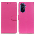 Huawei Nova Y70 4G/Y70 Plus 4G Litchi Texture Plånboksfodral PU-läder Stativ Stötsäkert TPU Skyddsskal