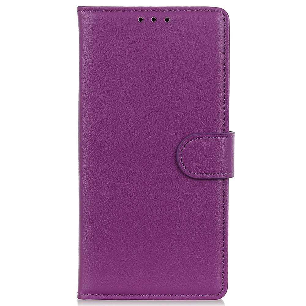 Huawei Nova Y70 4G/Y70 Plus 4G Litchi Texture Plånboksfodral PU-läder Stativ Stötsäkert TPU Skyddsskal
