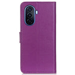 Huawei Nova Y70 4G/Y70 Plus 4G Litchi Texture Plånboksfodral PU-läder Stativ Stötsäkert TPU Skyddsskal
