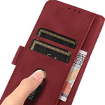 KHAZNEH for Huawei nova Y70 4G/Y70 Plus 4G Textured PU Leather Folio Book Case Magnetic Closure Stand Function Flip Wallet Phone Cover