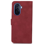 KHAZNEH for Huawei nova Y70 4G/Y70 Plus 4G Textured PU Leather Folio Book Case Magnetic Closure Stand Function Flip Wallet Phone Cover