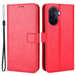 Cover med Crazy Horse-tekstur til Huawei Nova Y70 4G/Nova Y70 Plus 4G, stativtegnebøge, PU-læder, ridsefast mobilcover