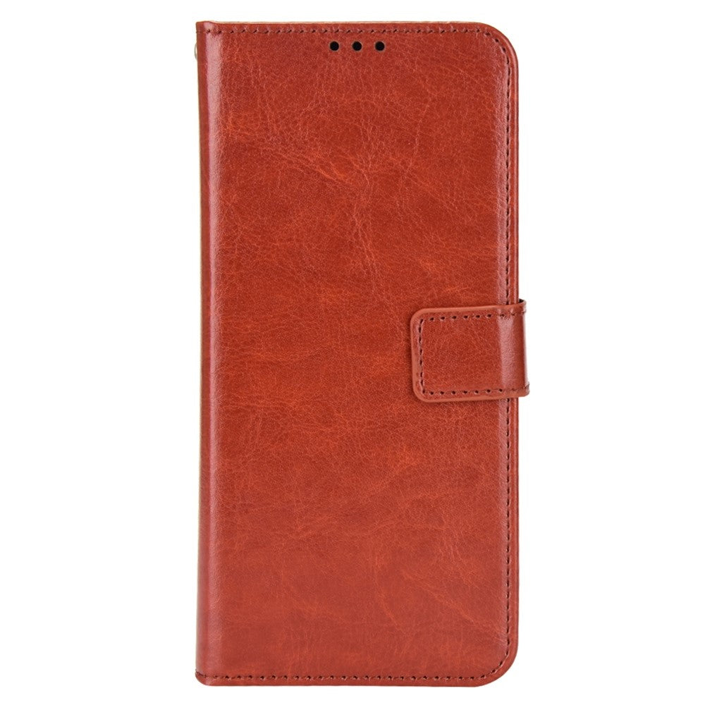 Cover med Crazy Horse-tekstur til Huawei Nova Y70 4G/Nova Y70 Plus 4G, stativtegnebøge, PU-læder, ridsefast mobilcover