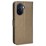 Diamond Texture Case for Huawei nova Y70 4G/nova Y70 Plus 4G, Stand Wallet Anti-wear Leather Protective Phone Cover with Strap