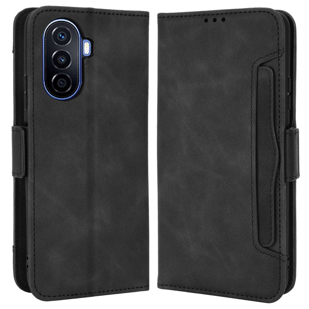 Huawei Nova Y70 4G/Nova Y70 Plus 4G, slitstarkt PU-läderfodral, plånboksfodral, stötdämpande mobilfodral med flera kortplatser.