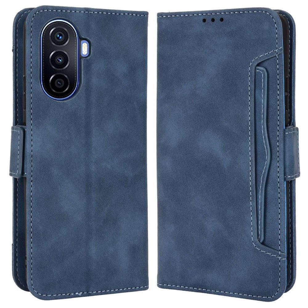 Huawei Nova Y70 4G/Nova Y70 Plus 4G, slitstarkt PU-läderfodral, plånboksfodral, stötdämpande mobilfodral med flera kortplatser.