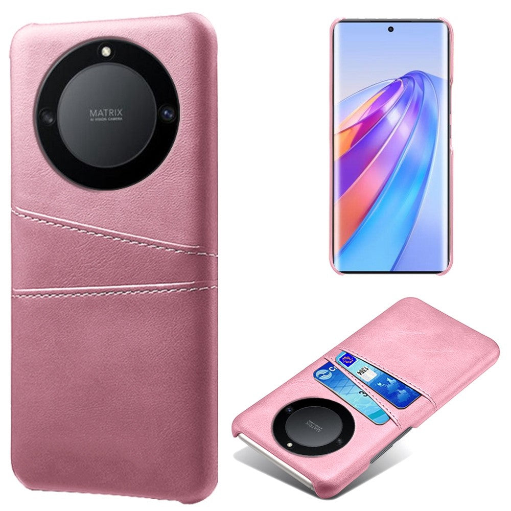 For Honor X40 5G / X9a 5G / Magic5 Lite 5G PU Leather Coated Hard PC Hybrid Phone Case Shockproof Anti-Scratch Dual Card Slots Cover