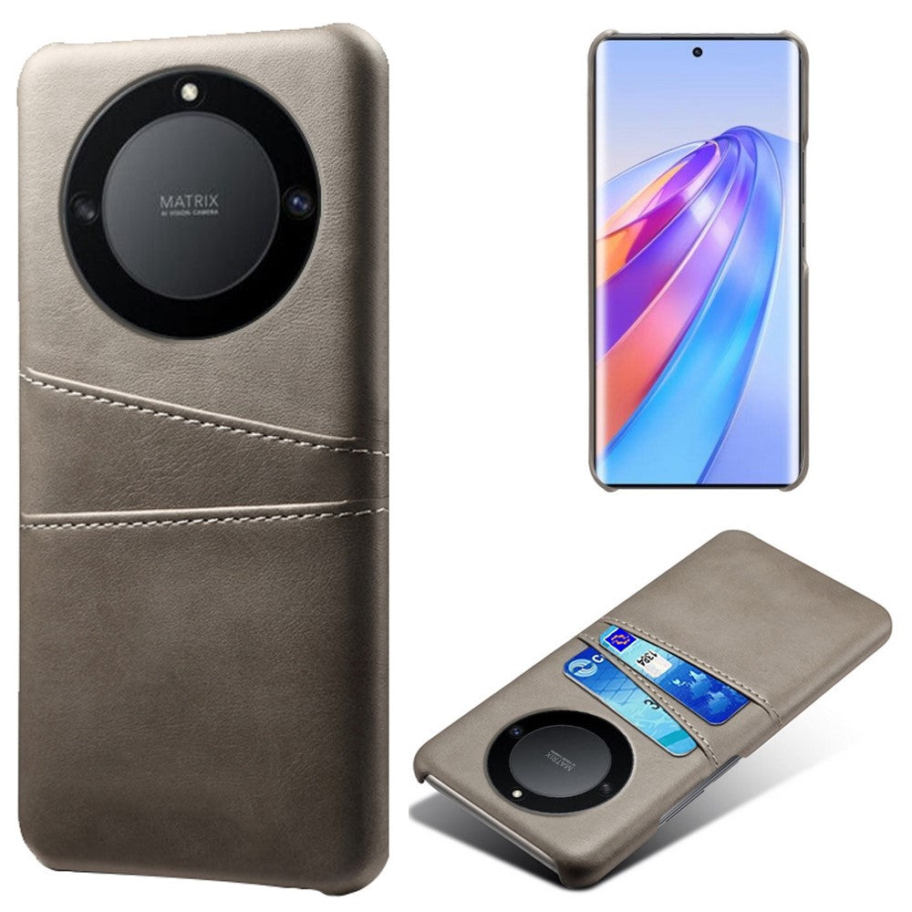 For Honor X40 5G / X9a 5G / Magic5 Lite 5G PU Leather Coated Hard PC Hybrid Phone Case Shockproof Anti-Scratch Dual Card Slots Cover