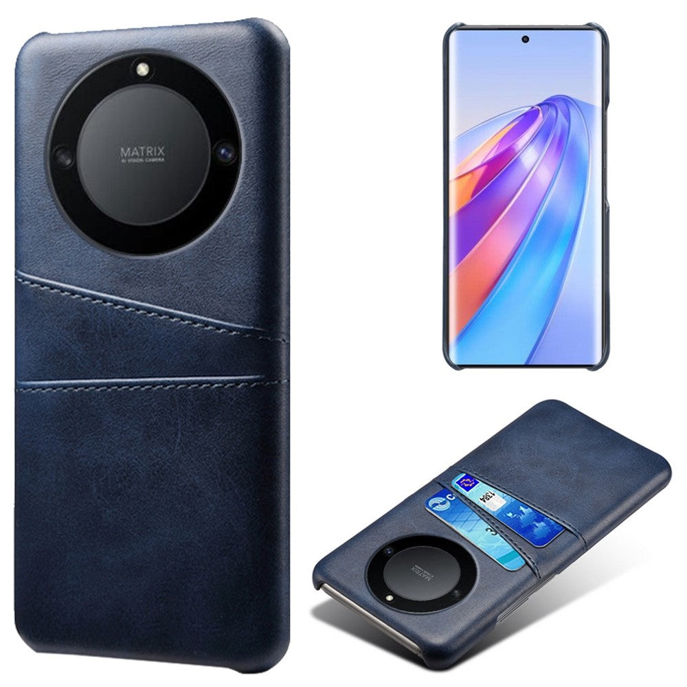 For Honor X40 5G / X9a 5G / Magic5 Lite 5G PU Leather Coated Hard PC Hybrid Phone Case Shockproof Anti-Scratch Dual Card Slots Cover