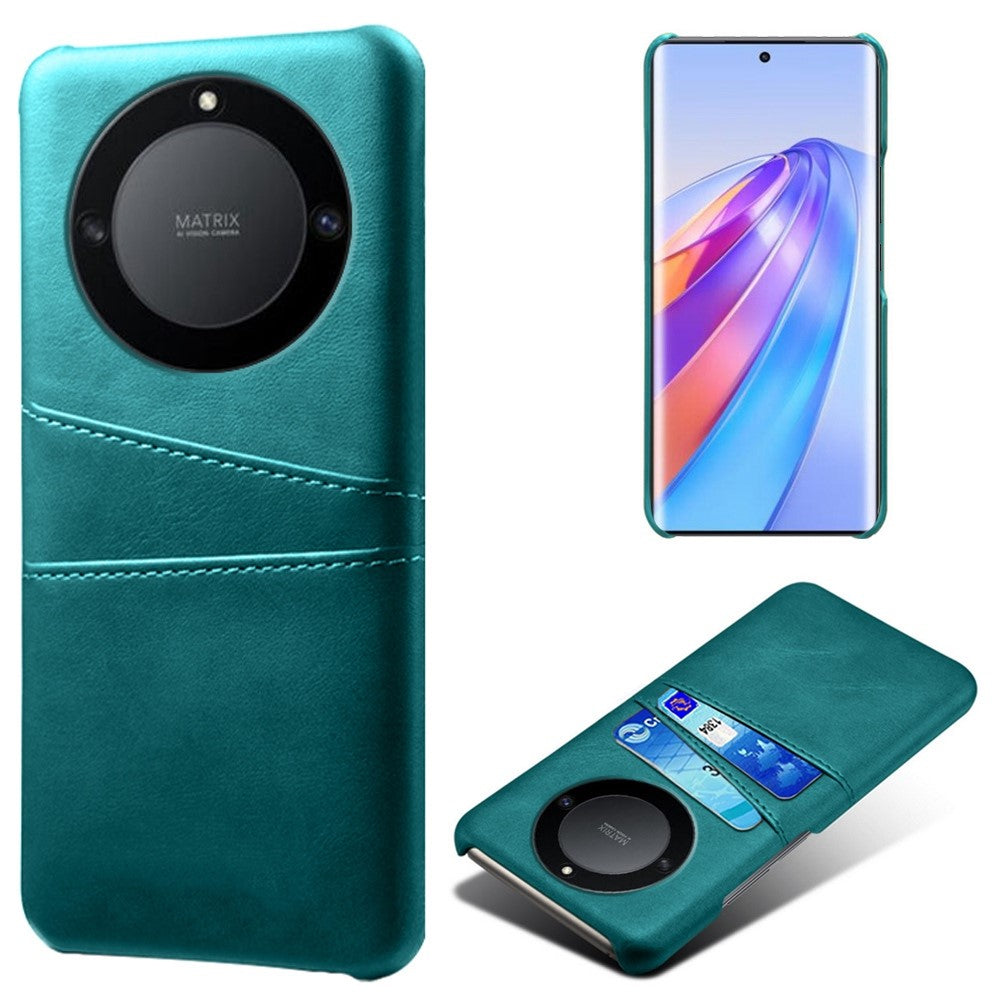 For Honor X40 5G / X9a 5G / Magic5 Lite 5G PU Leather Coated Hard PC Hybrid Phone Case Shockproof Anti-Scratch Dual Card Slots Cover