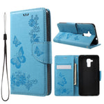 Imprint Floral Butterfly Leather Stand Card Slot Cover for Huawei Honor 5c / GT3