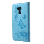 Imprint Floral Butterfly Leather Stand Card Slot Cover for Huawei Honor 5c / GT3