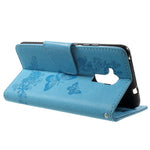 Imprint Floral Butterfly Leather Stand Card Slot Cover for Huawei Honor 5c / GT3