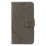 Imprinted Flora Butterflies Wallet Leather Mobile Case for Huawei P8 Lite (2017) / Honor 8 Lite
