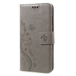 Imprinted Flora Butterflies Wallet Leather Mobile Case for Huawei P8 Lite (2017) / Honor 8 Lite