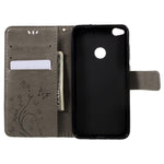 Imprinted Flora Butterflies Wallet Leather Mobile Case for Huawei P8 Lite (2017) / Honor 8 Lite