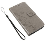 Imprinted Flora Butterflies Wallet Leather Mobile Case for Huawei P8 Lite (2017) / Honor 8 Lite