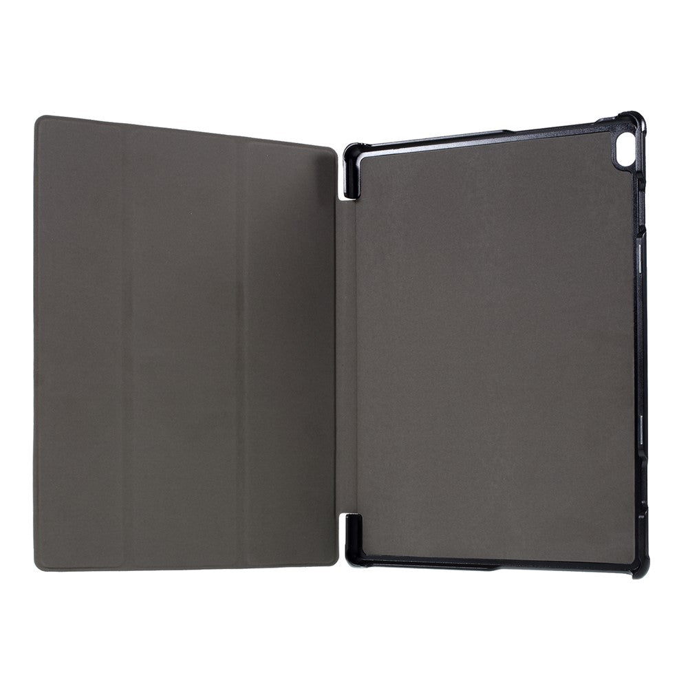 Tri-fold Stand Leather Case Narrow Bezel Design Dual-Angle Supporting Tablet Cover for Lenovo Tab M10 TB-X605F/TB-X505F