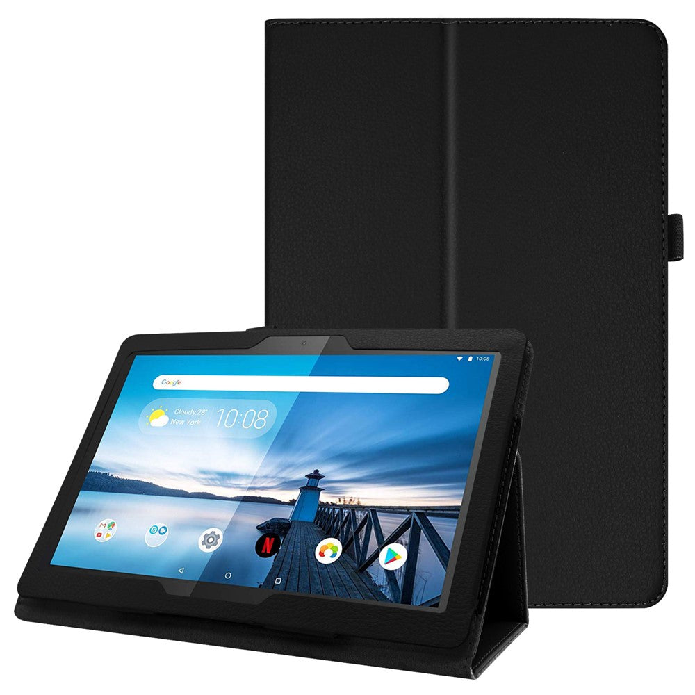 Reptåligt stötsäkert läderfodral med litchitextur för Lenovo Tab M10 TB-X605F