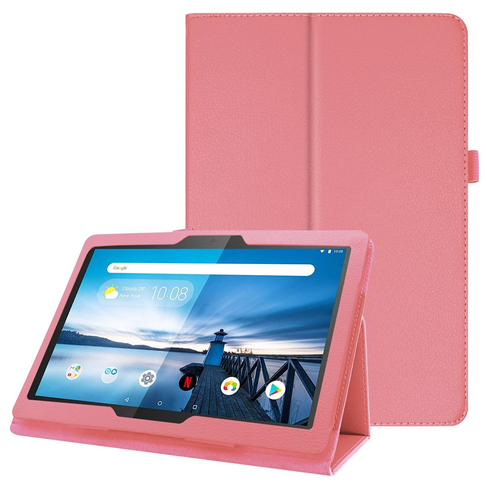 Reptåligt stötsäkert läderfodral med litchitextur för Lenovo Tab M10 TB-X605F