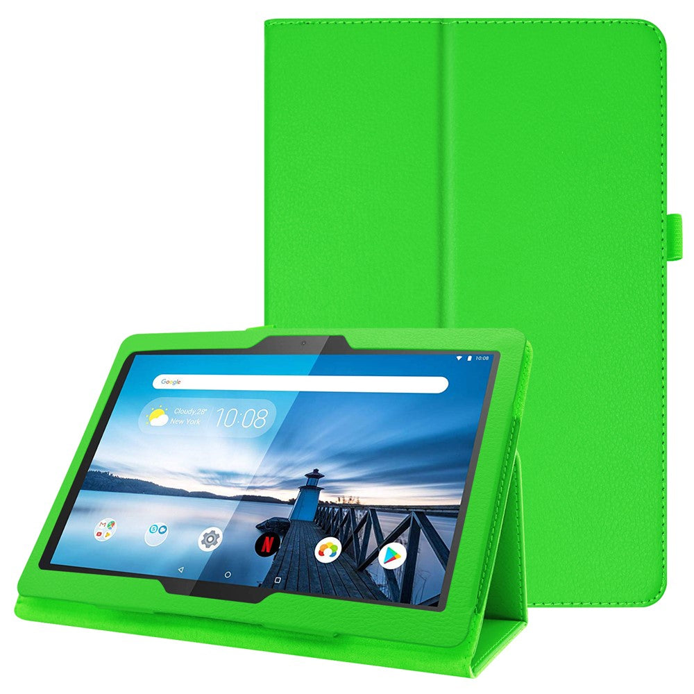 Reptåligt stötsäkert läderfodral med litchitextur för Lenovo Tab M10 TB-X605F
