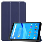 For Lenovo Tab M7 (2nd Gen) TB-7305F / (3rd Gen) Stable Tri-fold Stand Stand Tablet Cover Textured Surface PU Leather Tablet Case with Dual Viewing Angles