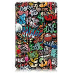 Printing Surface Tri-fold PU Leather Smart Cover for Lenovo Tab M8 (1st Gen) HD8505/M8 (2nd Gen) HD8705