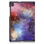 Pattern Printing Leather Smart Case Dual-Angle Tri-fold Stand Auto-Wake/Sleep Tablet Cover for Lenovo Smart Tab M10 FHD Plus/Tab M10 Plus TB-X606F