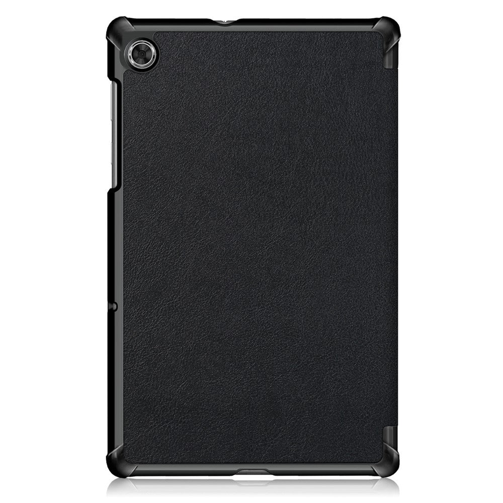 Textured Leather Tri-fold Stand Case Auto-Wake/Sleep Smart Tablet Cover Ultra Slim for Lenovo Smart Tab M10 FHD Plus/Tab M10 Plus TB-X606F