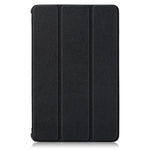 Textured Leather Tri-fold Stand Case Auto-Wake/Sleep Smart Tablet Cover Ultra Slim for Lenovo Smart Tab M10 FHD Plus/Tab M10 Plus TB-X606F