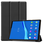 Trippelvikt läderfodral texturerat PU-läder + PC heltäckande skyddande surfplattefodral för Lenovo Tab M10 Plus TB-X606F