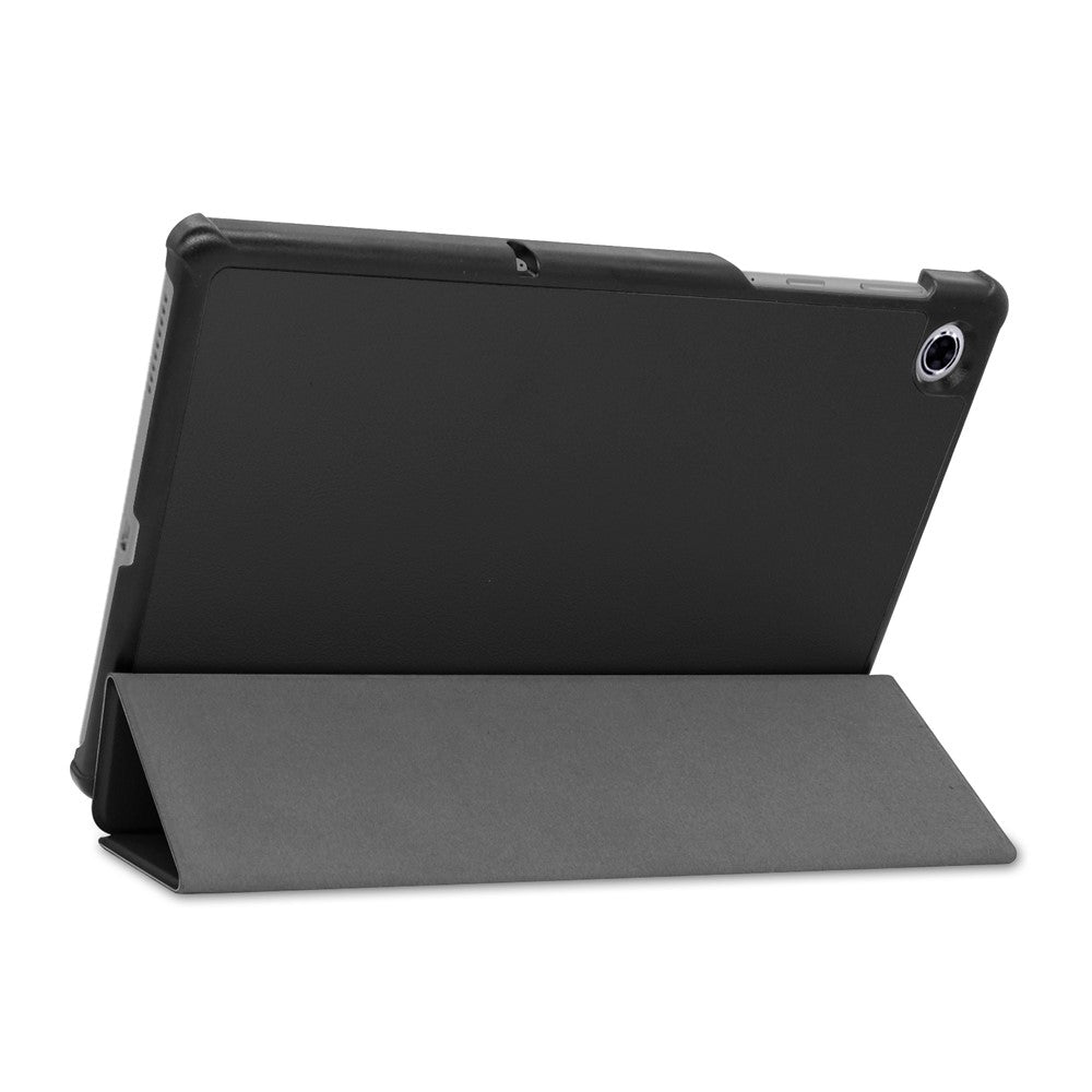 Trippelvikt läderfodral texturerat PU-läder + PC heltäckande skyddande surfplattefodral för Lenovo Tab M10 Plus TB-X606F