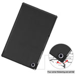 Trippelvikt läderfodral texturerat PU-läder + PC heltäckande skyddande surfplattefodral för Lenovo Tab M10 Plus TB-X606F