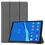 Trippelvikt läderfodral texturerat PU-läder + PC heltäckande skyddande surfplattefodral för Lenovo Tab M10 Plus TB-X606F