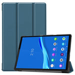 Trippelvikt läderfodral texturerat PU-läder + PC heltäckande skyddande surfplattefodral för Lenovo Tab M10 Plus TB-X606F