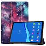 Mönstertryck, trippelvikt läderfodral, reptåligt, stötsäkert surfplattefodral för Lenovo Tab M10 Plus TB-X606F