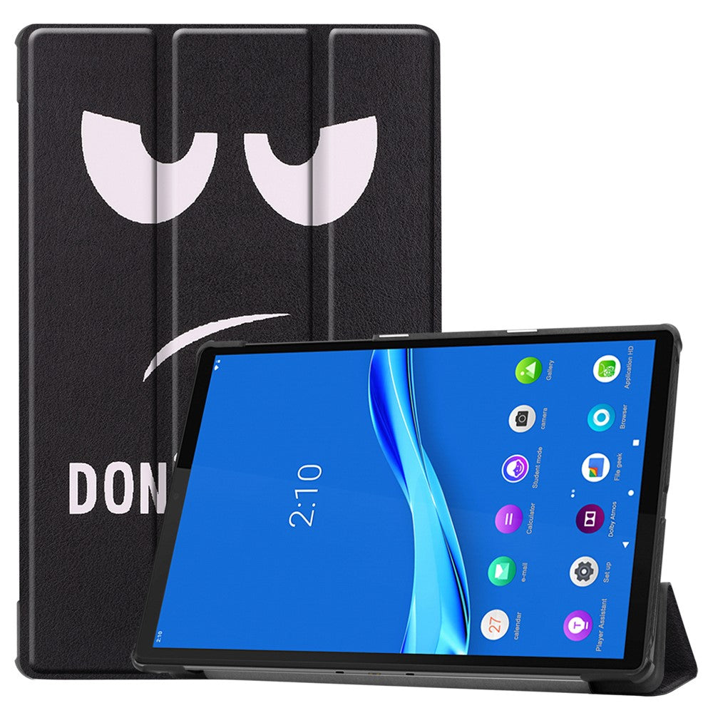 Mönstertryck, trippelvikt läderfodral, reptåligt, stötsäkert surfplattefodral för Lenovo Tab M10 Plus TB-X606F