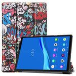 Mönstertryck, trippelvikt läderfodral, reptåligt, stötsäkert surfplattefodral för Lenovo Tab M10 Plus TB-X606F