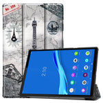 Mönstertryck, trippelvikt läderfodral, reptåligt, stötsäkert surfplattefodral för Lenovo Tab M10 Plus TB-X606F