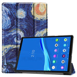 Mönstertryck, trippelvikt läderfodral, reptåligt, stötsäkert surfplattefodral för Lenovo Tab M10 Plus TB-X606F