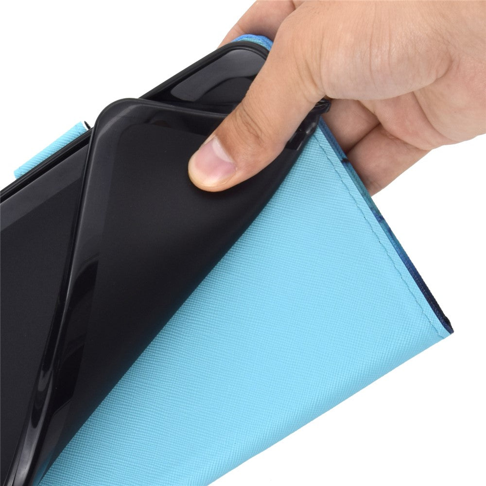 Mönstertryckt Läderkortsfodral till Surfplatta för Lenovo Tab M10 TB-X605F