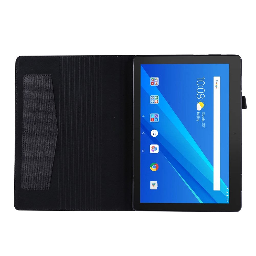 Tygstruktur Kortplatser Läderskyddande Fodral för Lenovo Tab M10 TB-X605F