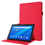 Tygstruktur Kortplatser Läderskyddande Fodral för Lenovo Tab M10 TB-X605F