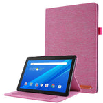 Tygstruktur Kortplatser Läderskyddande Fodral för Lenovo Tab M10 TB-X605F