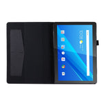 Tygtexturerad korthållare/korthållare/stativ i läder för Lenovo Tab P10