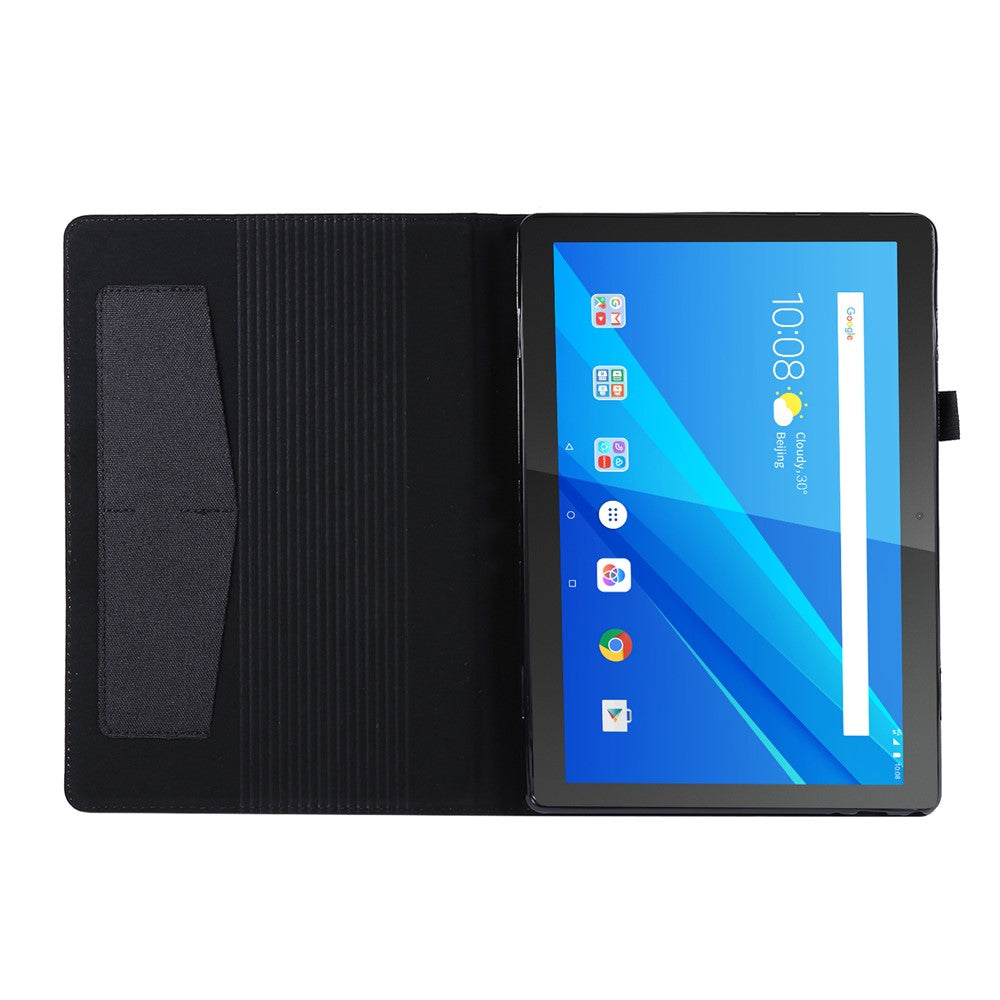 Tygtexturerad korthållare/korthållare/stativ i läder för Lenovo Tab P10
