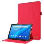 Tygtexturerad korthållare/korthållare/stativ i läder för Lenovo Tab P10