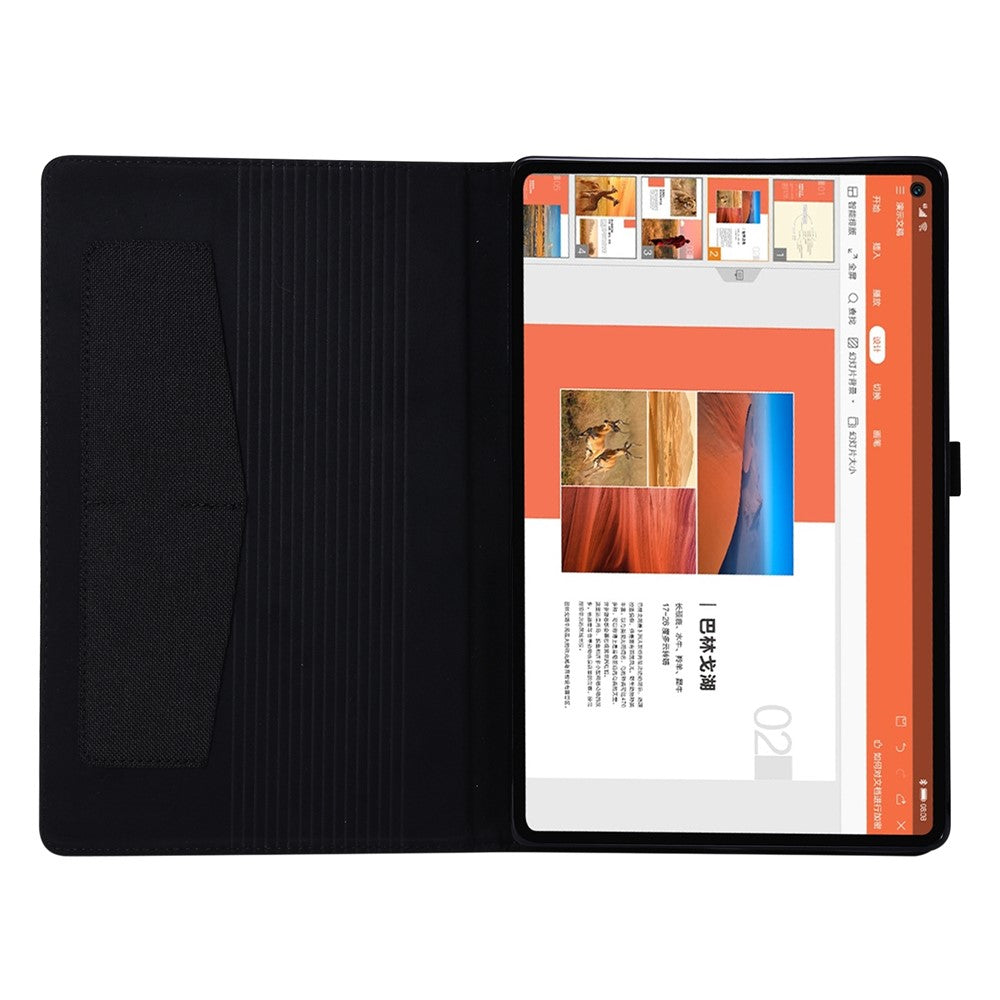 For Lenovo Tab M10 Plus Leather Case Scratch Resistant Flip Tablet Cover with Stand Card Slots
